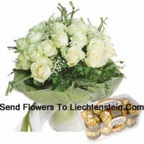 19 Roses with Yummy 16 Pcs Ferrero Rochers