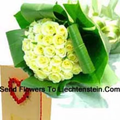 Bunch Of 51 Yellow Roses With A Free Greeting Card