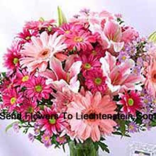 Romantic Assorted Flowers in Vase