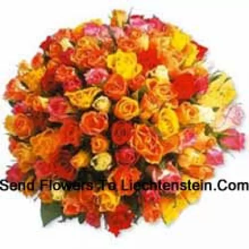 Bunch Of 101 Mixed Colored Roses
