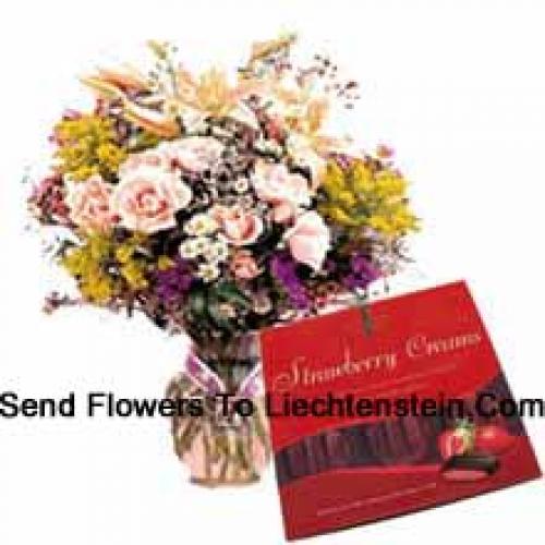 Premium Assorted Flowers with Imported Chocolates