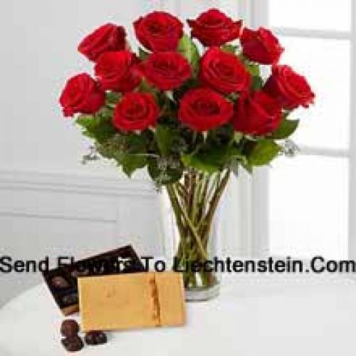 11 Red Roses with Yummy Godiva Chocolates