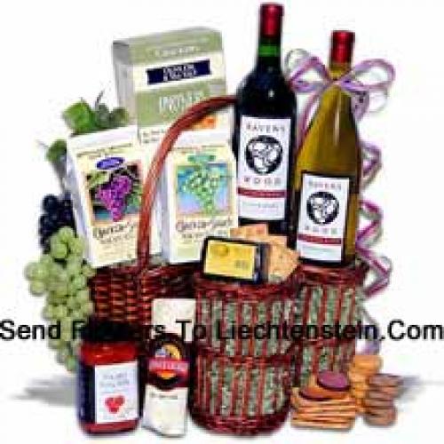 Alluring Gift Basket Containing Wine