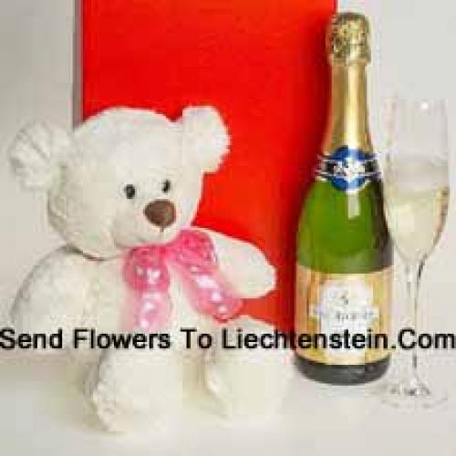 Sparkling Wine And Teddy Bear